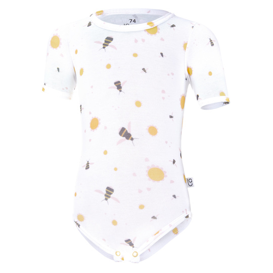 Little Angel-Body tenké tričko TISK KR Outlast® - bílá čmeláci Velikost oblečení: 80 Little Angel-Body tenké tričko TISK KR Outlast® - bílá čmeláci Velikost oblečení: 80