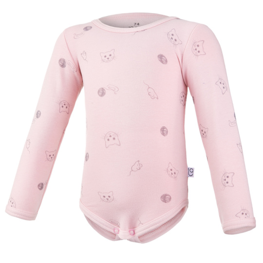 Little Angel-Body tričko smyk TISK Outlast® - sv.starorůžová koťátka Velikost oblečení: 62