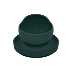 PETITE&MARS Set jídelní silikonový TAKE&MATCH 2 ks talíř + miska Misty Green 6m+ PETITE&MARS Set jídelní silikonový TAKE&MATCH 2 ks talíř + miska Misty Green 6m+