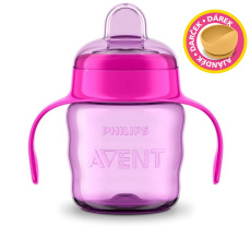 Philips AVENT Hrneček pro první doušky Classic 200 ml s držadly dívka+dárek PETITE&MARS Miska 6m+ Philips AVENT Hrneček pro první doušky Classic 200 ml s držadly dívka+dárek PETITE&MARS Miska 6m+