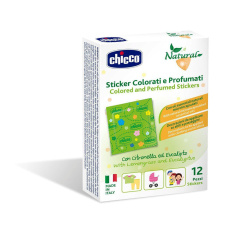 CHICCO Nálepky barevné parfémované proti hmyzu 12ks CHICCO Nálepky barevné parfémované proti hmyzu 12ks