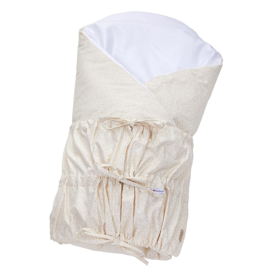 Little Angel-Zavinovačka šněrovací pevná záda ANGEL - Outlast® - béžová drobné kytky