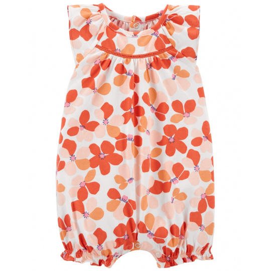 CARTER'S Overal letní Orange Floral dívka NB/vel. 56