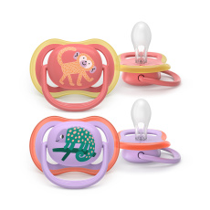 Philips AVENT Šidítko Ultra air obrázek 18+m  dívka, 2ks