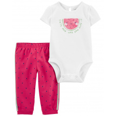 CARTER'S Set 2dílný tepláky, body kr. rukáv Pink Watermelon dívka 3m CARTER'S Set 2dílný tepláky, body kr. rukáv Pink Watermelon dívka 3m
