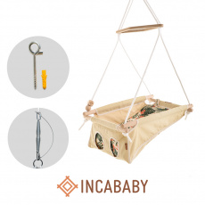 INCABABY Houpačka dětská Babyswing 0m + Jungle FW + pružina + hák do houpačky INCABABY Houpačka dětská Babyswing 0m + Jungle FW + pružina + hák do houpačky
