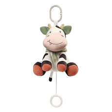BABYONO Hračka hudební na C-kroužku Cow Bingo 0m+ BABYONO Hračka hudební na C-kroužku Cow Bingo 0m+