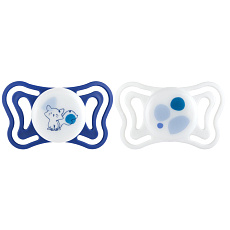 CHICCO Dudlíky Physioforma Light silikonové ortodontické modré 16-36m, 2 ks CHICCO Dudlíky Physioforma Light silikonové ortodontické modré 16-36m, 2 ks