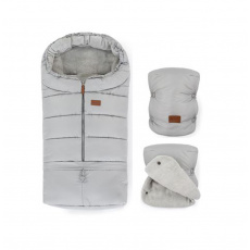 PETITE&MARS Zimní set fusak Jibot 3v1 + rukavice na kočárek Jasie Steel Grey PETITE&MARS Zimní set fusak Jibot 3v1 + rukavice na kočárek Jasie Steel Grey
