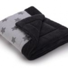 Cottonmoose-DEKA BLACK STAR COTTON JERSEY - ŠEDÁ Cottonmoose-DEKA BLACK STAR COTTON JERSEY - ŠEDÁ