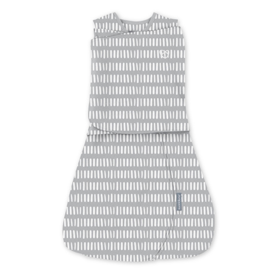 INGENUITY Zavinovačka bavlněná ulitka konvertibilní s volným rukávem TOG 1 SwaddleMe™ Grey 3m+