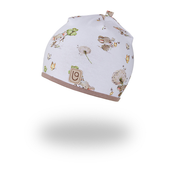 Little Angel-Čepice podšitá Outlast® - myšky/oříšková Velikost čepic: 3 | 42-44 cm