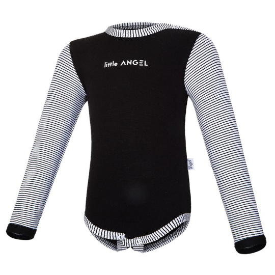 Little Angel-Body smyk DR pruh Outlast® - černá/pruh bíločerný Velikost oblečení: 62