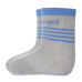 Little Angel-Ponožky tenké protiskluz Outlast® - tm.šedá/modrá Velikost: 15-19 | 10-13 cm