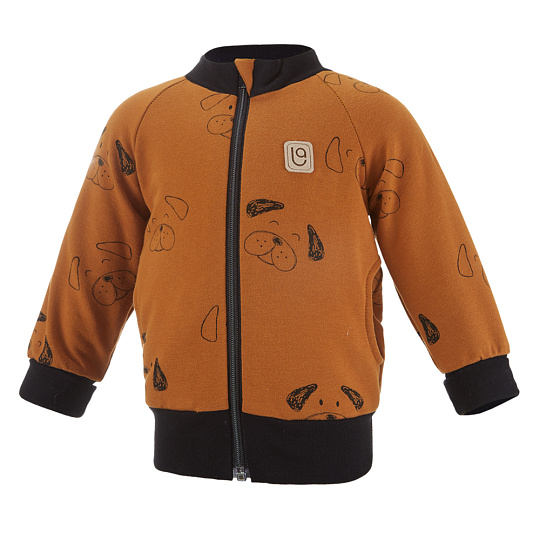 Little Angel-Mikina rozepínací - karamelová pejsci Velikost oblečení: 104