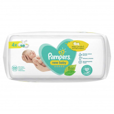 PAMPERS New Baby Ubrousky vlhčené 4 Balení = 200 ks PAMPERS New Baby Ubrousky vlhčené 4 Balení = 200 ks