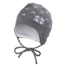 Little Angel-Čepice pletená zavazovací norská hvězda Outlast ® - šedá Velikost: 1 | 36-38 cm Little Angel-Čepice pletená zavazovací norská hvězda Outlast ® - šedá Velikost: 1 | 36-38 cm
