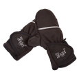 Little Angel-Rukavice s palcem softshell STRETCH Outlast® - černá-výšivka šedá Velikost ostatní: 3