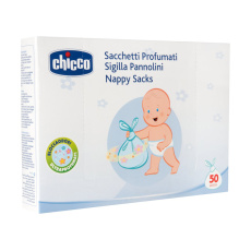 CHICCO Sáčky na likvidaci plenek parfémované 50 ks CHICCO Sáčky na likvidaci plenek parfémované 50 ks