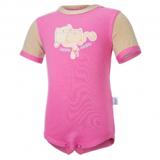 Little Angel-Body tenké KR obrázek Outlast® - tm.růžová/pruh sv.hnědožlutý Velikost: 74 Little Angel-Body tenké KR obrázek Outlast® - tm.růžová/pruh sv.hnědožlutý Velikost: 74