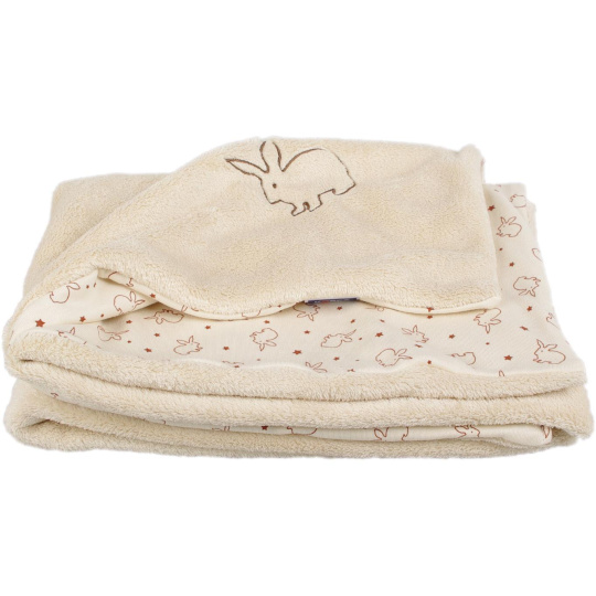 KAARSGAREN-Dětská deka moka králíčci Wellsoft bio-bavlna