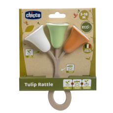 CHICCO Chrastítko Tulipán Eco+ 3m+ CHICCO Chrastítko Tulipán Eco+ 3m+