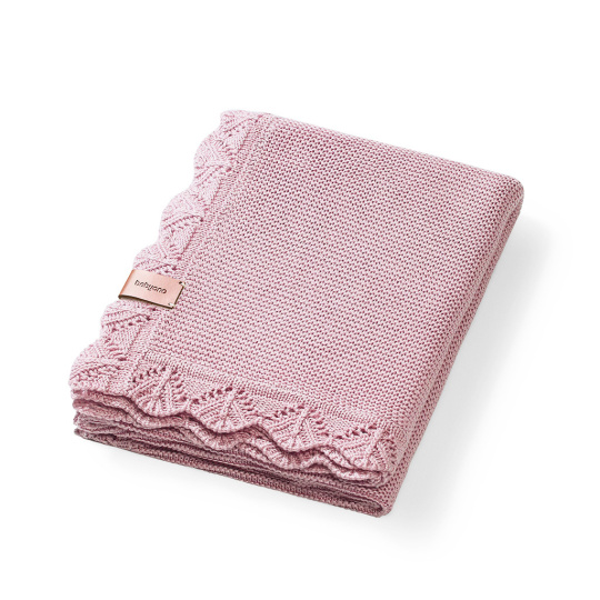 BABYONO Deka pletená bambusová Pink 75 x 100 cm BABYONO Deka pletená bambusová Pink 75 x 100 cm