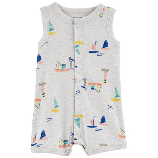 CARTER'S Overal letní Grey Boats kluk 6m