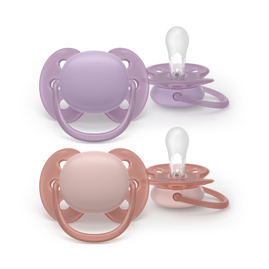 Philips AVENT Šidítko Ultrasoft Premium 6-18m dívka, 2 ks