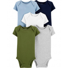CARTER'S Body krátký rukáv Mix chlapec jednobarevné LBB 5 ks NB/ vel. 56 CARTER'S Body krátký rukáv Mix chlapec jednobarevné LBB 5 ks NB/ vel. 56