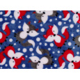 KAARSGAREN-Modrá deka Flanel fleece liška 70x100cm