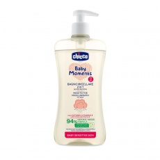 CHICCO Šampon micelární na vlasy a tělo s dávkovačem Baby Moments Sensitive 94% přírod. složek 500ml