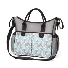 BABYONO Taška přebalovací Basic so city! Grey / Turquoise BABYONO Taška přebalovací Basic so city! Grey / Turquoise