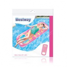 BESTWAY Matrace nafukovací s otvorem na nohy růžová, 185 x 74 cm BESTWAY Matrace nafukovací s otvorem na nohy růžová, 185 x 74 cm