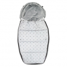 DOOKY Fusak Footmuff vel. L Light grey crowns DeLuxe DOOKY Fusak Footmuff vel. L Light grey crowns DeLuxe