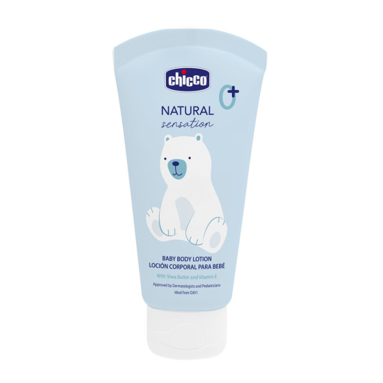 CHICCO Mléko tělové Natural Sensation s bambuckým máslem a vitaminem E 150ml, 0m+