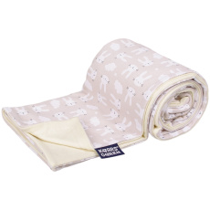 KAARSGAREN-Dětská deka bavlna / merino – béžoví zajíčci