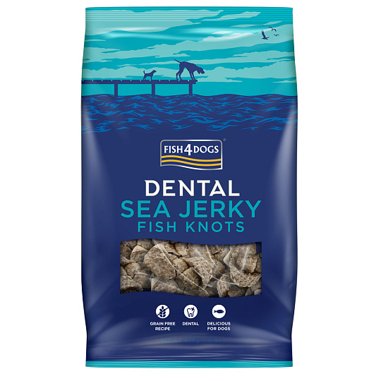 FISH4DOGS Pamlsky pro psy DENTAL SEA mořská ryba - uzlíky 500 g FISH4DOGS Pamlsky pro psy DENTAL SEA mořská ryba - uzlíky 500 g