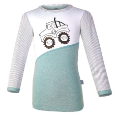 Little Angel-Tričko smyk STAVITEL DR Outlast® - lišejník melír-auto Velikost oblečení: 92 Little Angel-Tričko smyk STAVITEL DR Outlast® - lišejník melír-auto Velikost oblečení: 92