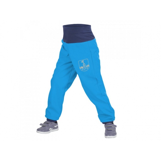 UNUO-Batolecí softshellové kalhoty s fleecem tyrkysové+REFLEXNÍ OBRÁZEK EVŽEN -vel. 98/104 SLIM