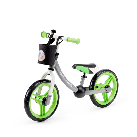 KINDERKRAFT Odrážedlo 2way Next Green/Gray s doplňky