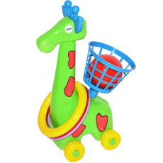 WIKY Žirafa s kroužky a košíkem