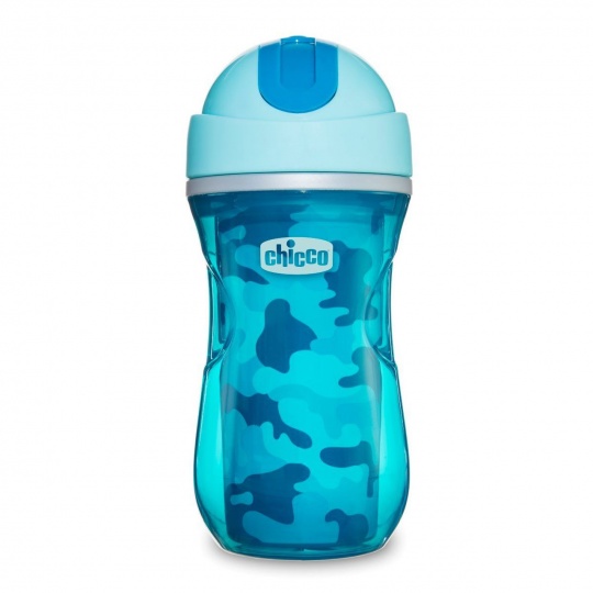 CHICCO Hrneček Sport termo s brčkem 266 ml modrý 14m+