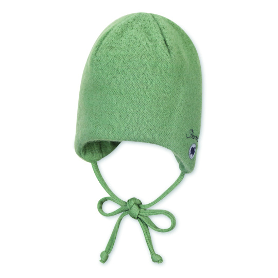 STERNTALER Čepice na zavazování vlněná podšitá MERINO green uni 37 cm -2-3 m