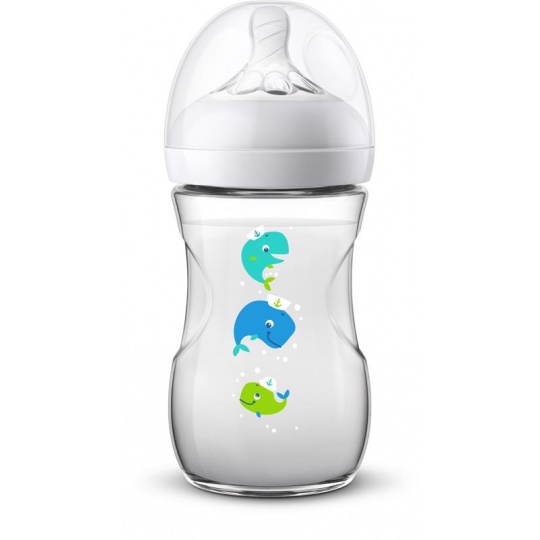 Philips AVENT Láhev Natural 260 ml, velryba