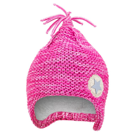Little Angel-Čepice pletená na uši Outlast ® - růžová Velikost čepic: 2 | 39-41 cm