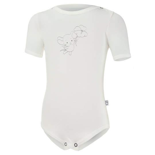 Little Angel-Body tenké KR obrázek Outlast® - bílá káva Velikost oblečení: 74