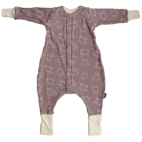 KAARSGAREN-Merino spací pytel s nohavicemi a odepínacími rukávy – hnědé ovečky 80 cm KAARSGAREN-Merino spací pytel s nohavicemi a odepínacími rukávy – hnědé ovečky 80 cm