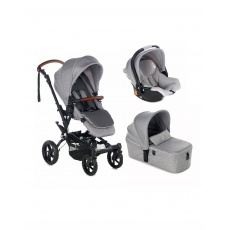 JANÉ Kočárek kombinovaný Crosswalk R+ Micro + Koos i-size R1 Dim grey JANÉ Kočárek kombinovaný Crosswalk R+ Micro + Koos i-size R1 Dim grey