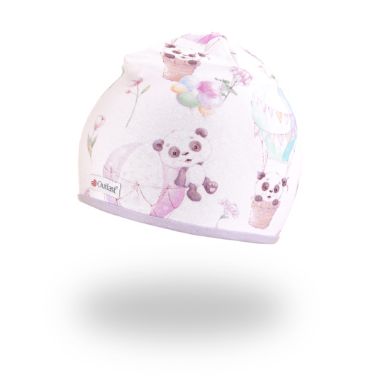 Little Angel-Čepice podšitá Outlast® - panda/sv.fialová Velikost čepic: 2 | 39-41 cm